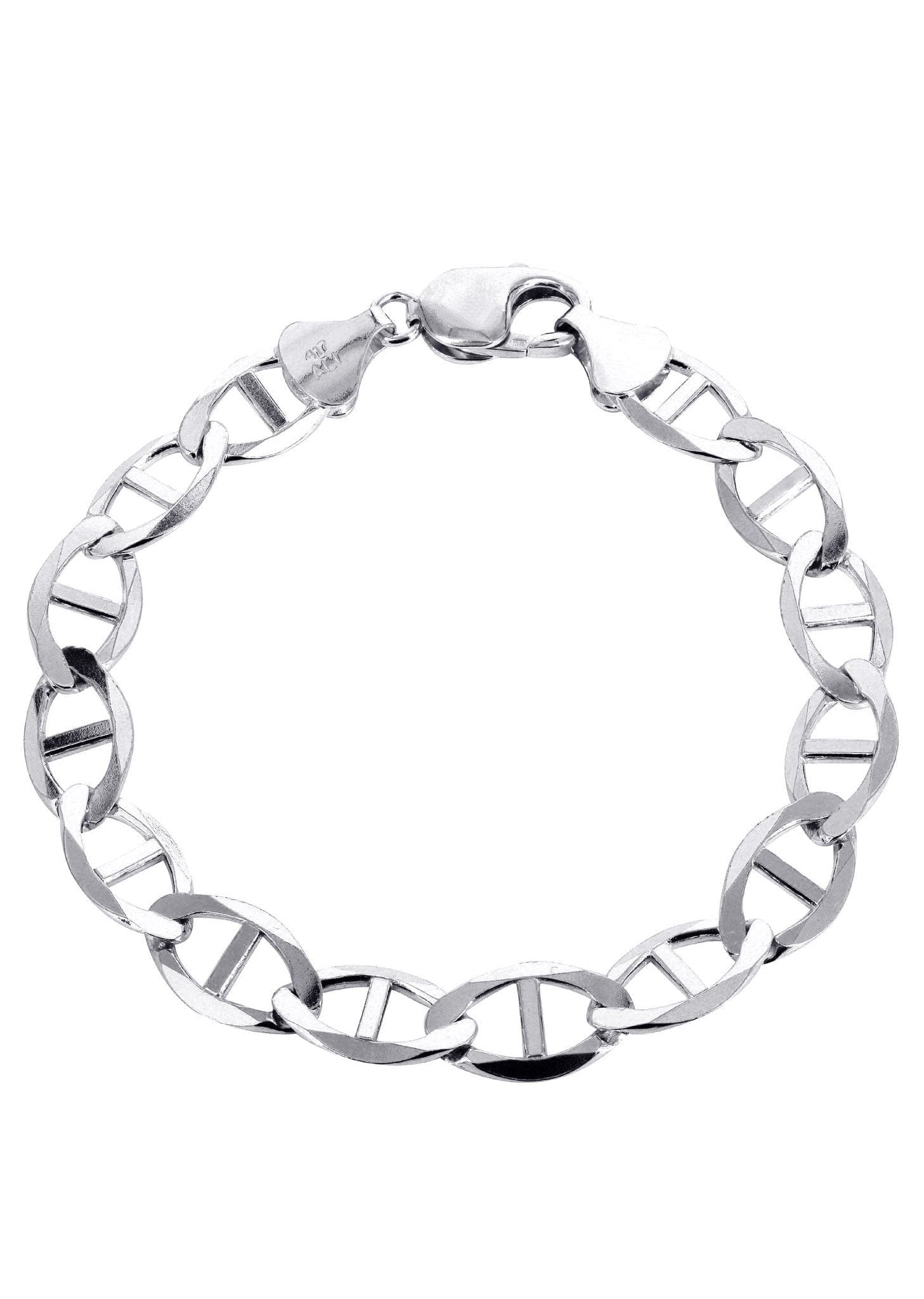 Manufacturer 5 Solid Womens Mariner Bracelet 10K White Gold