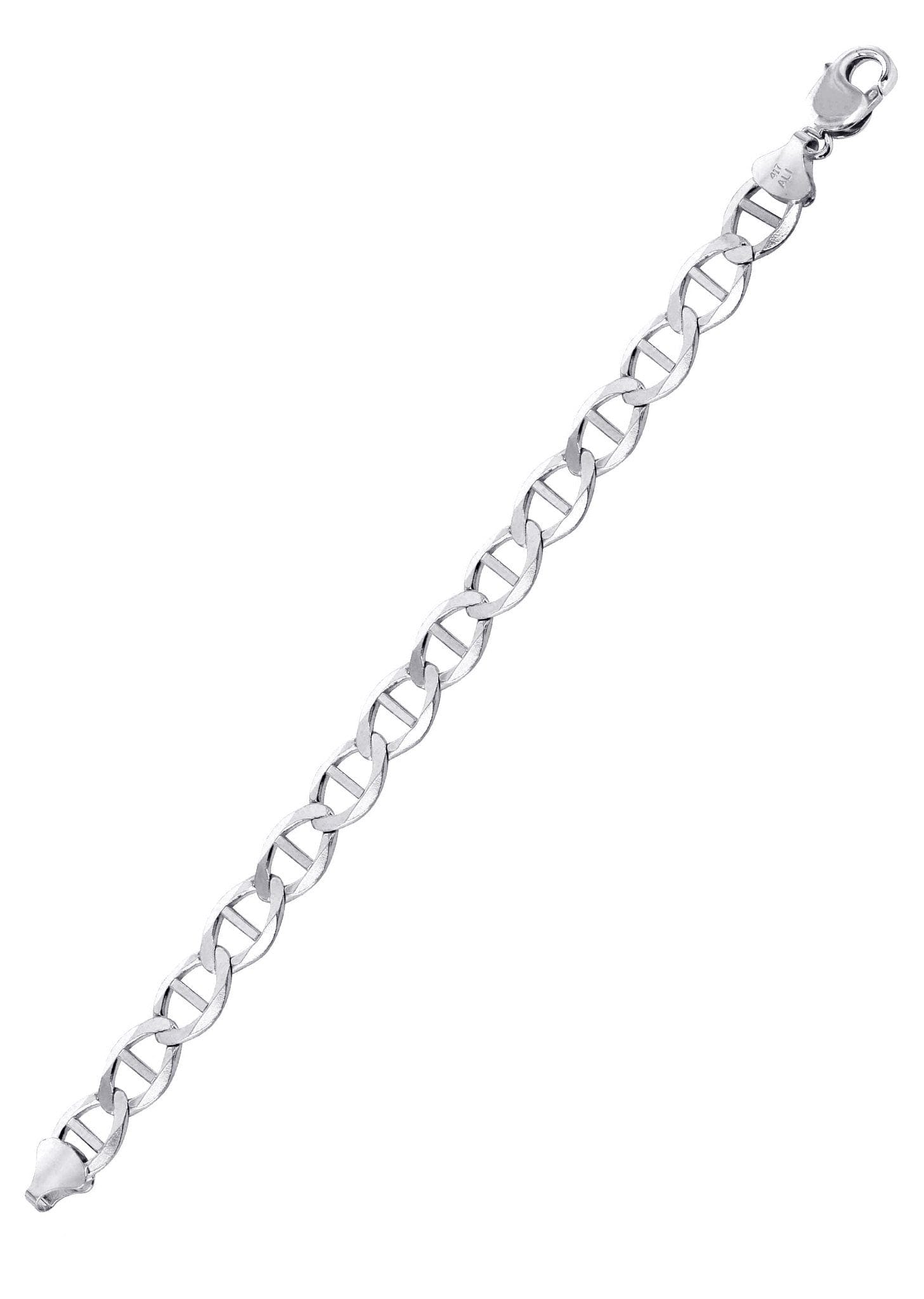 Manufacturer 5 Solid Womens Mariner Bracelet 10K White Gold