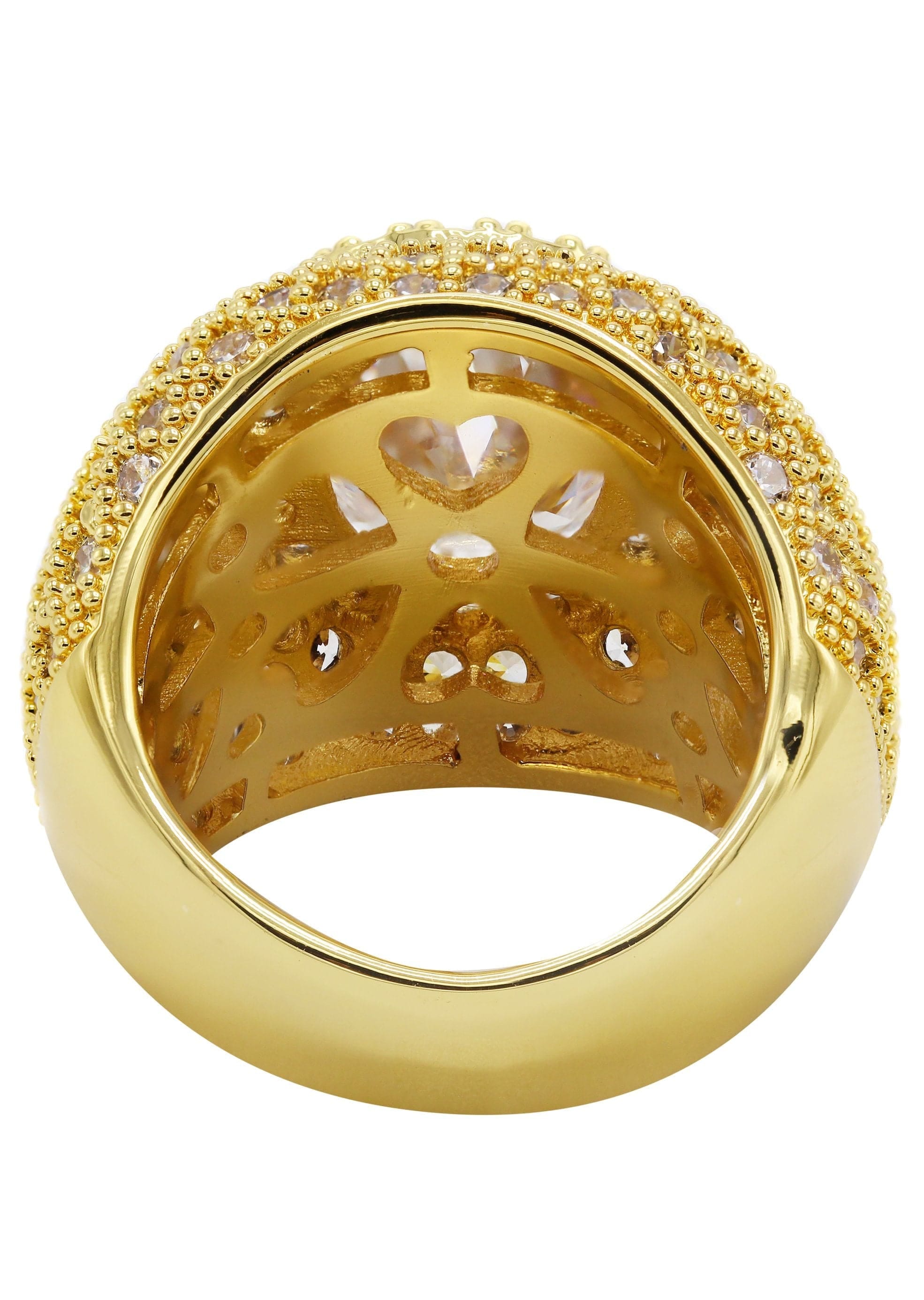 Manufacturer 30 Gold Plated Clear Crystal Ring | 13.8 Grams