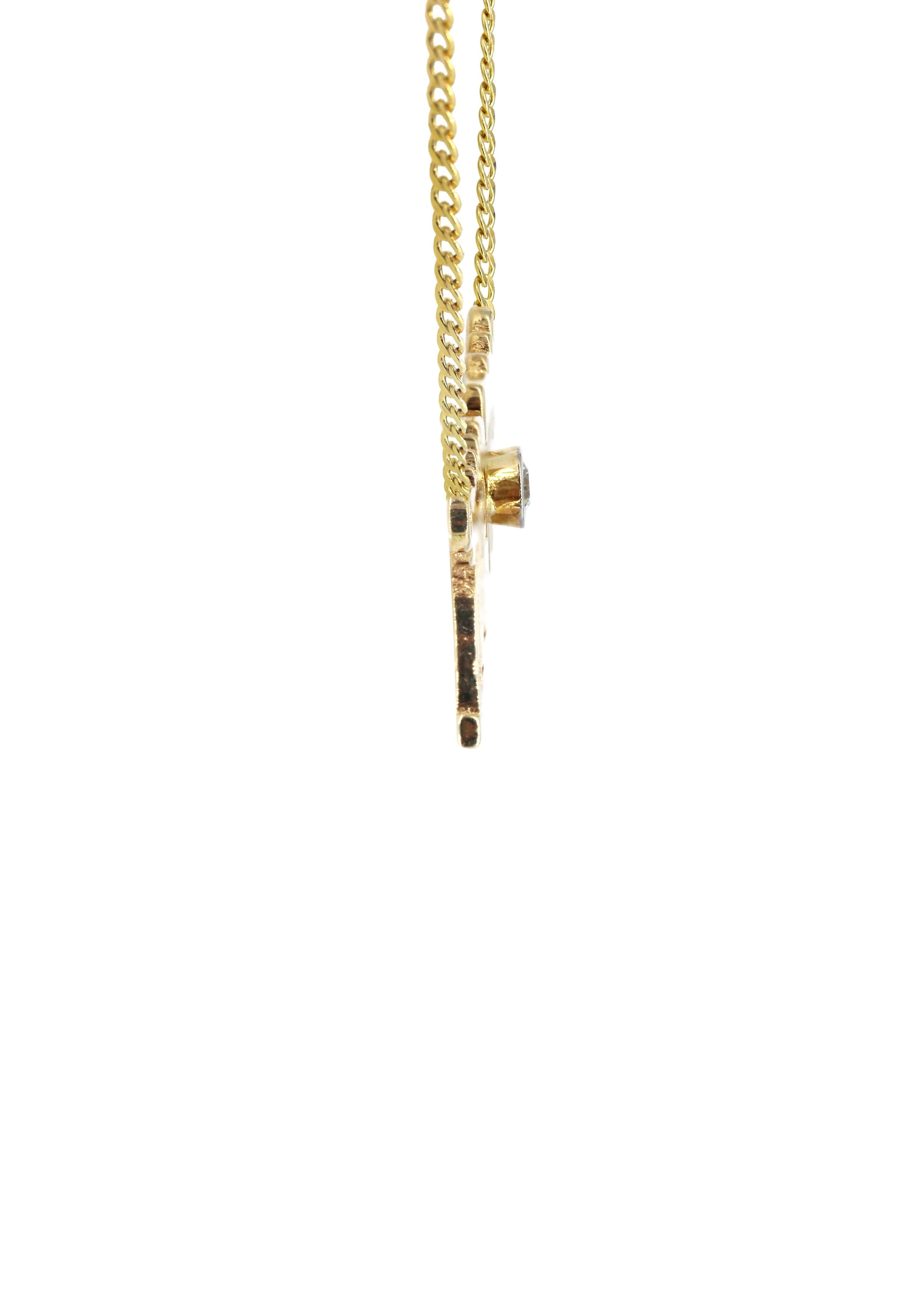 Manufacturer 16 14K Gold Hebrew Text Name Plate Necklace | Style #78