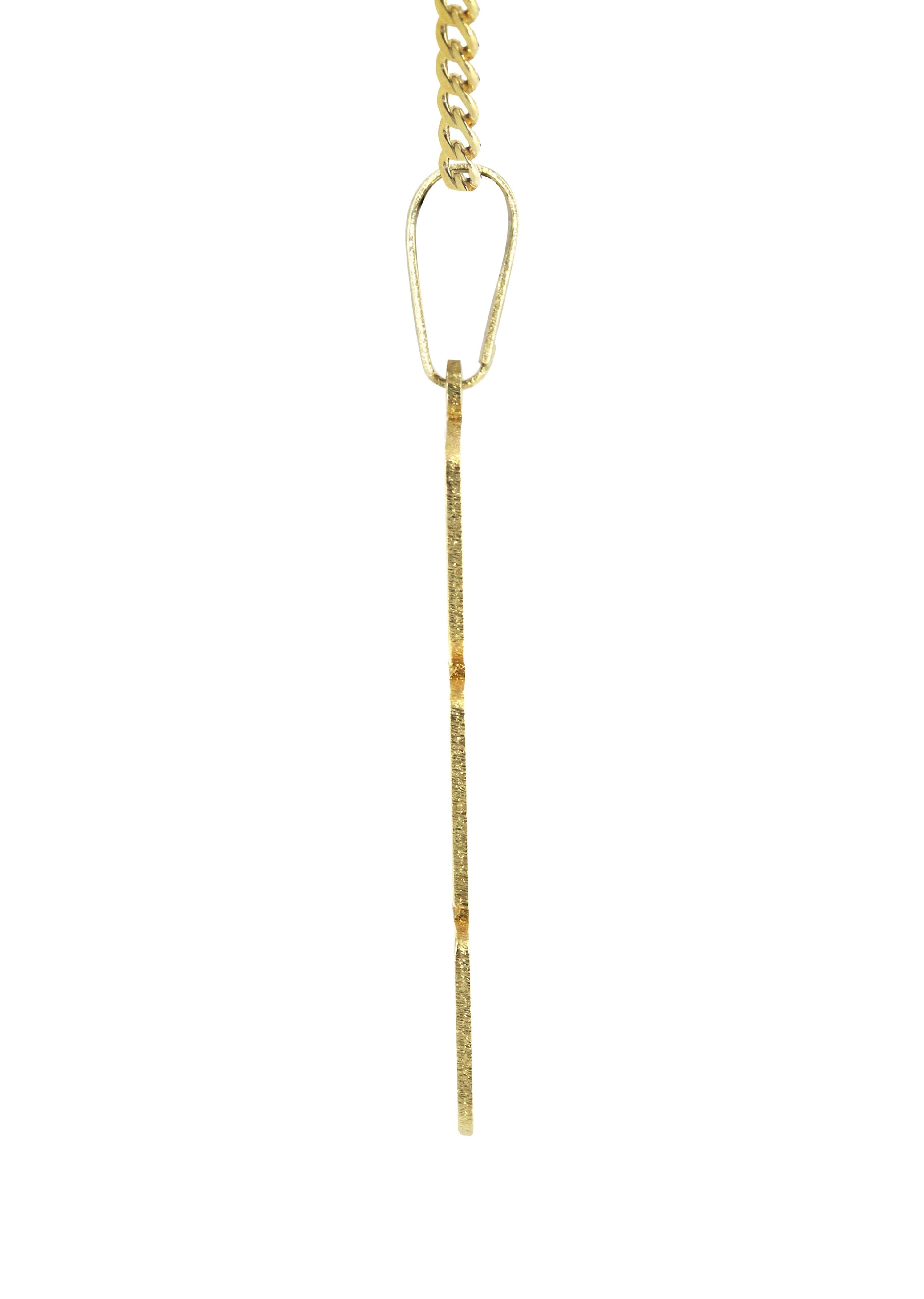 Manufacturer 16 14K Gold Serif Text Name Plate Necklace | Style #34