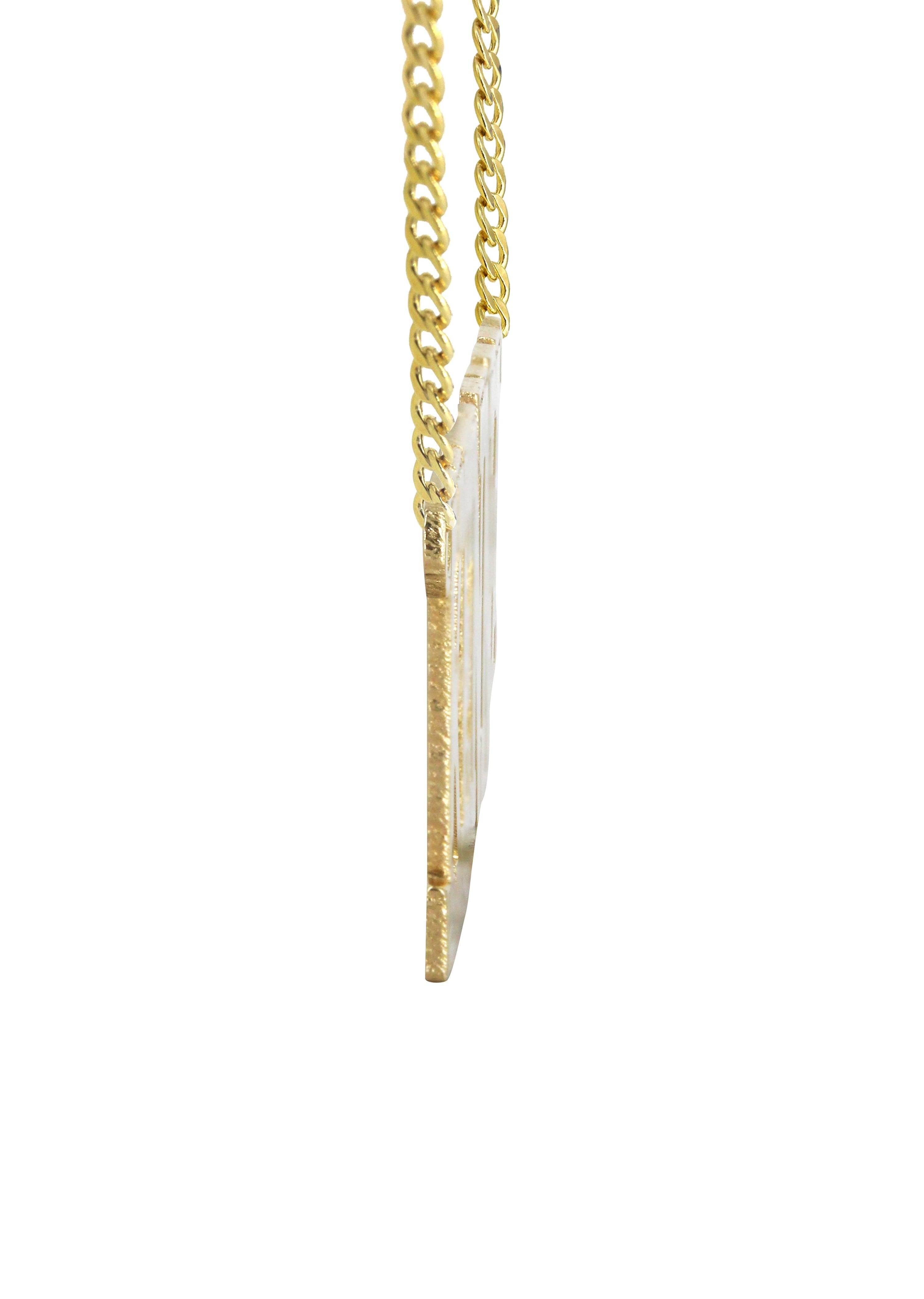 Manufacturer 16 14K Gold Diamond Cut Name Plate Necklace | Style #46