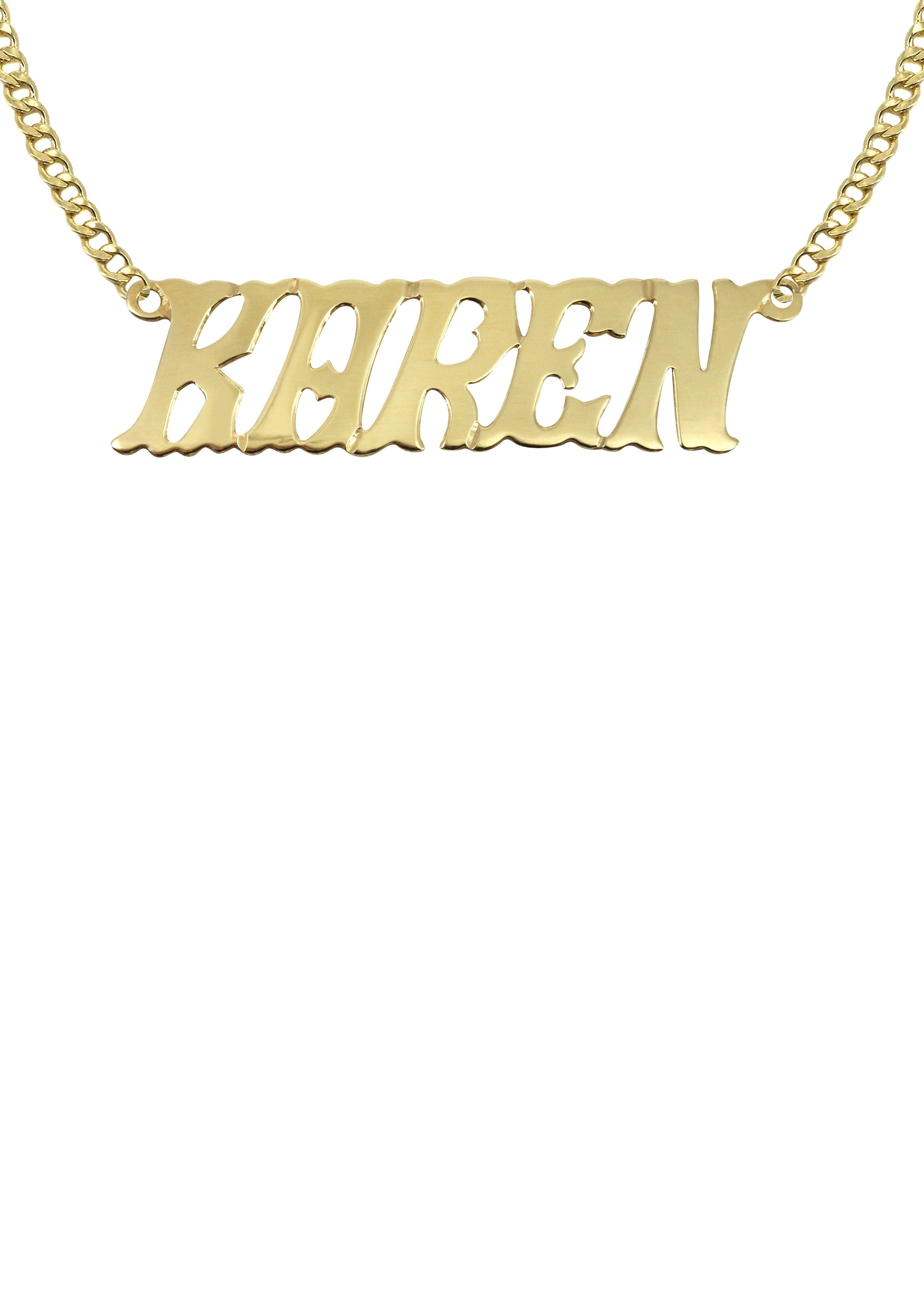 Manufacturer 16 14K Gold Name Plate Name Plate Necklace | Style #30