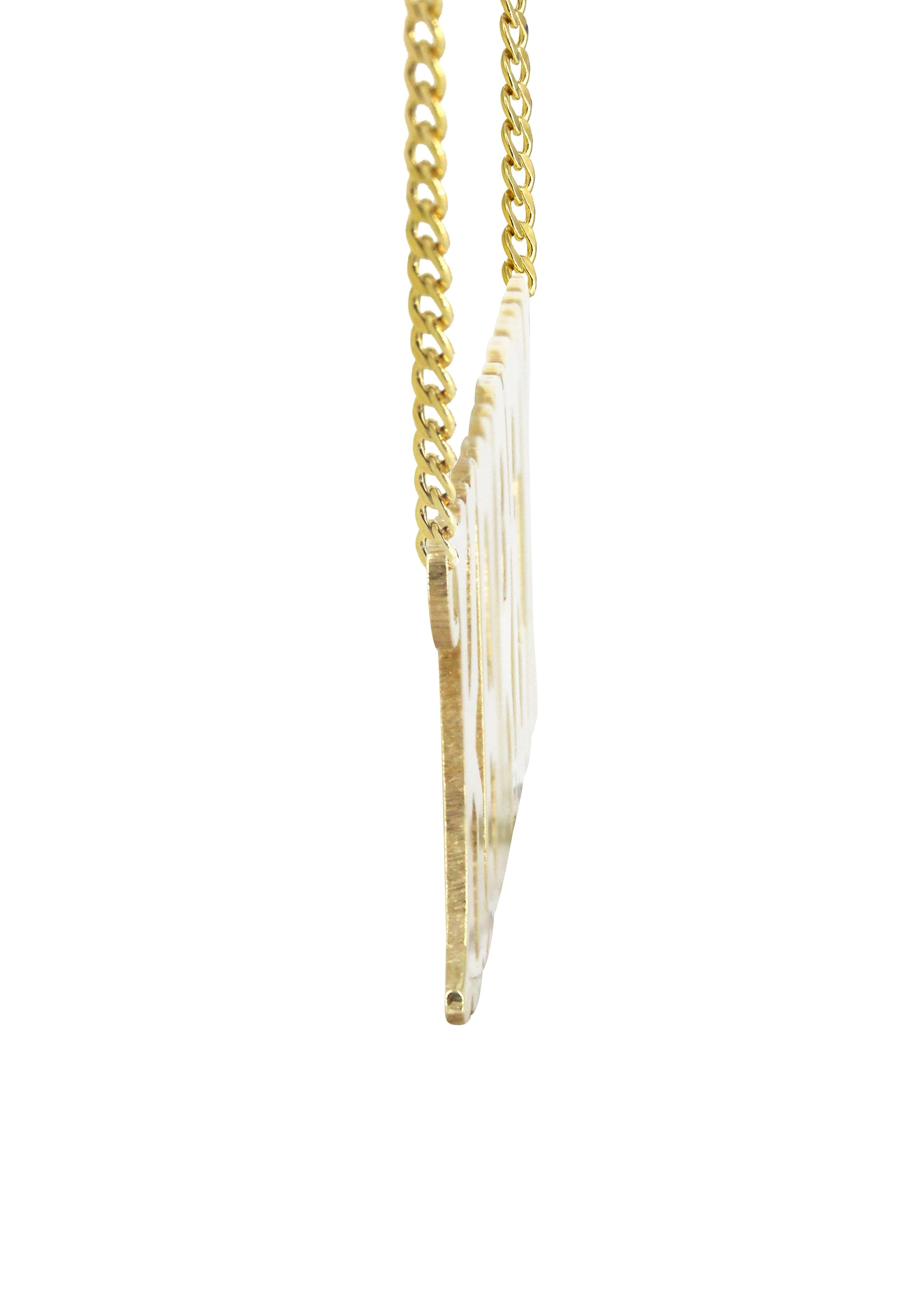 Manufacturer 16 14K Gold Name Plate Name Plate Necklace | Style #30