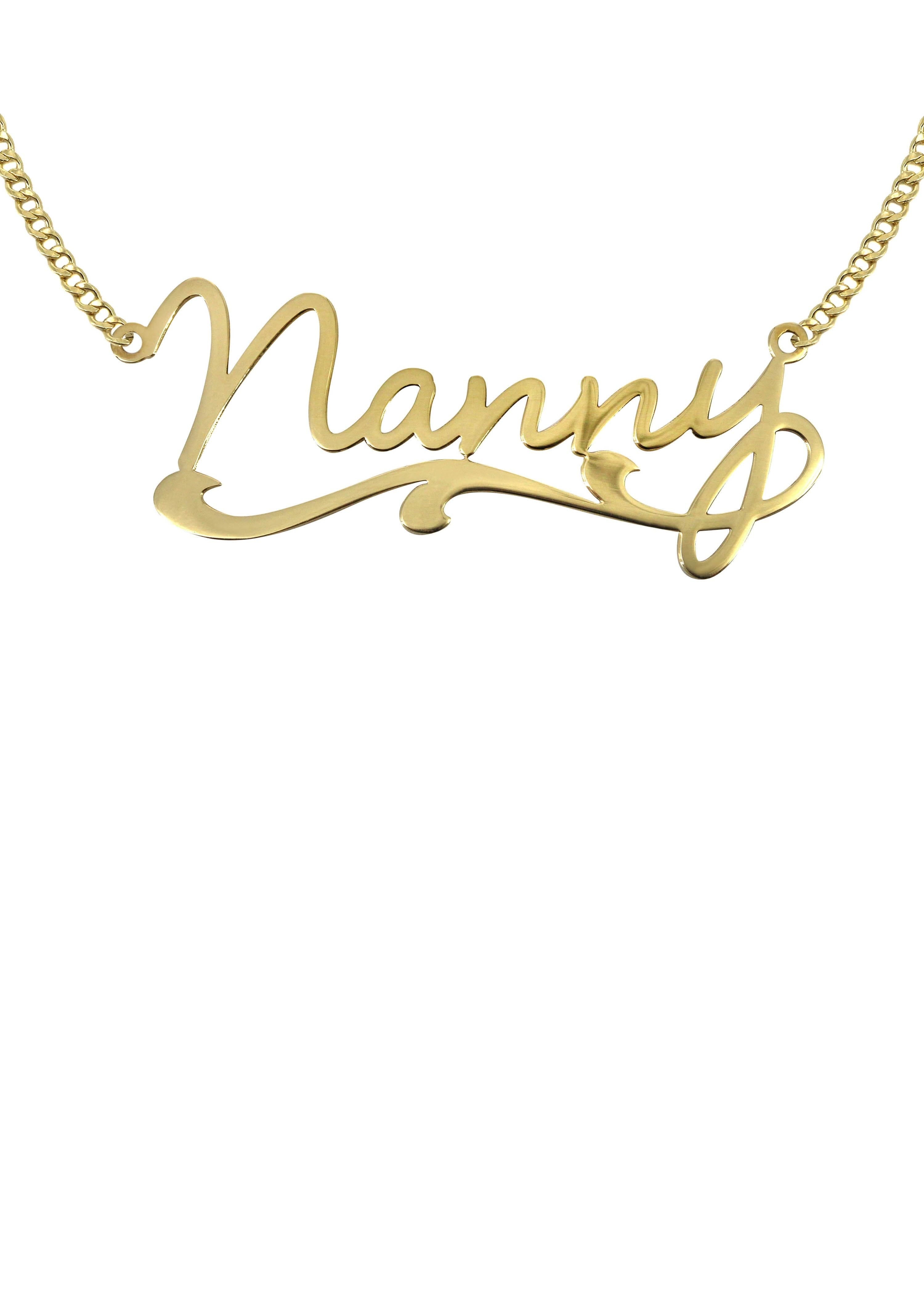 Manufacturer 16 14K Gold Plain Name Plate Necklace | Style #95