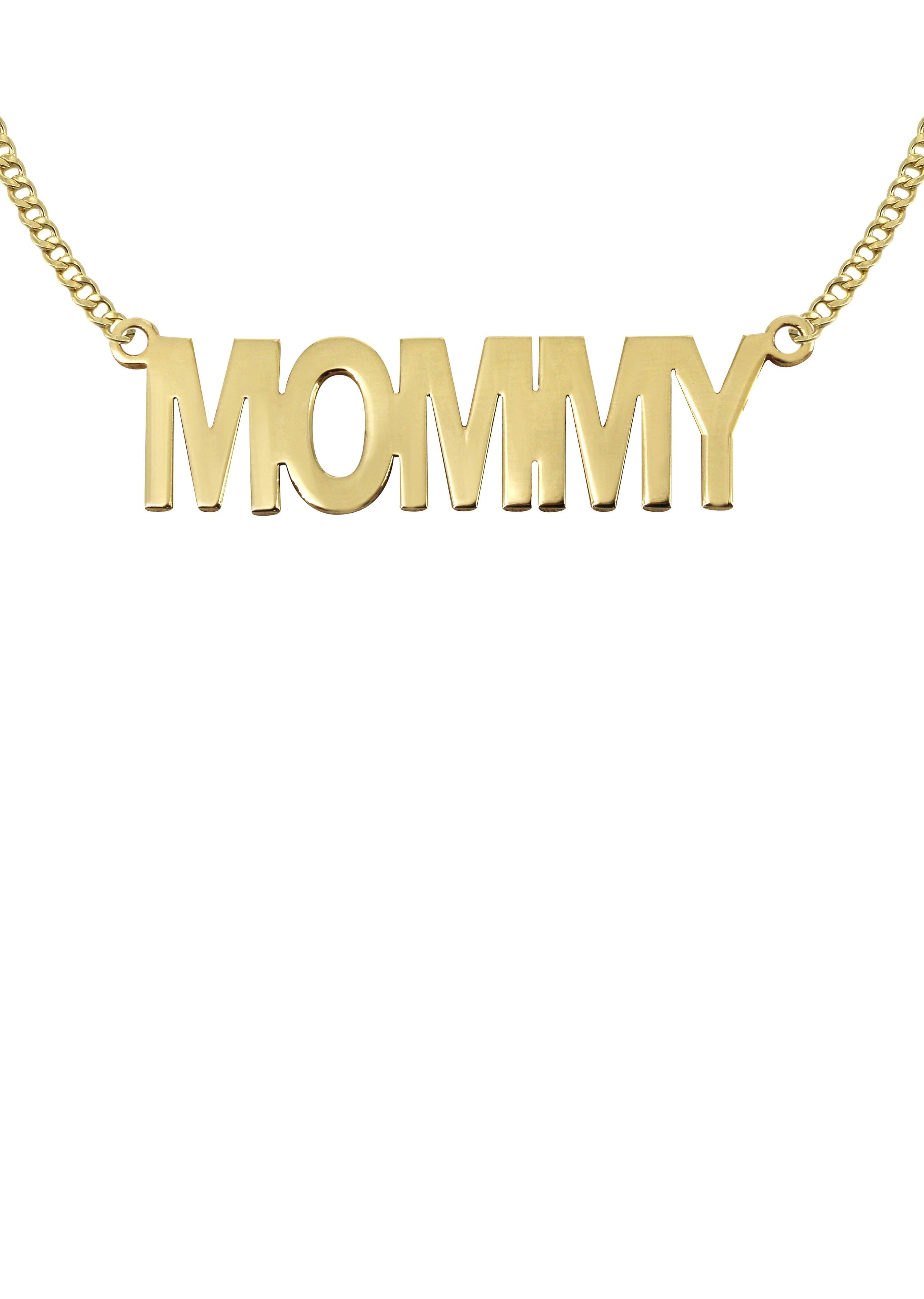 Manufacturer 16 14K Gold Mommy Name Plate Necklace | Style #122