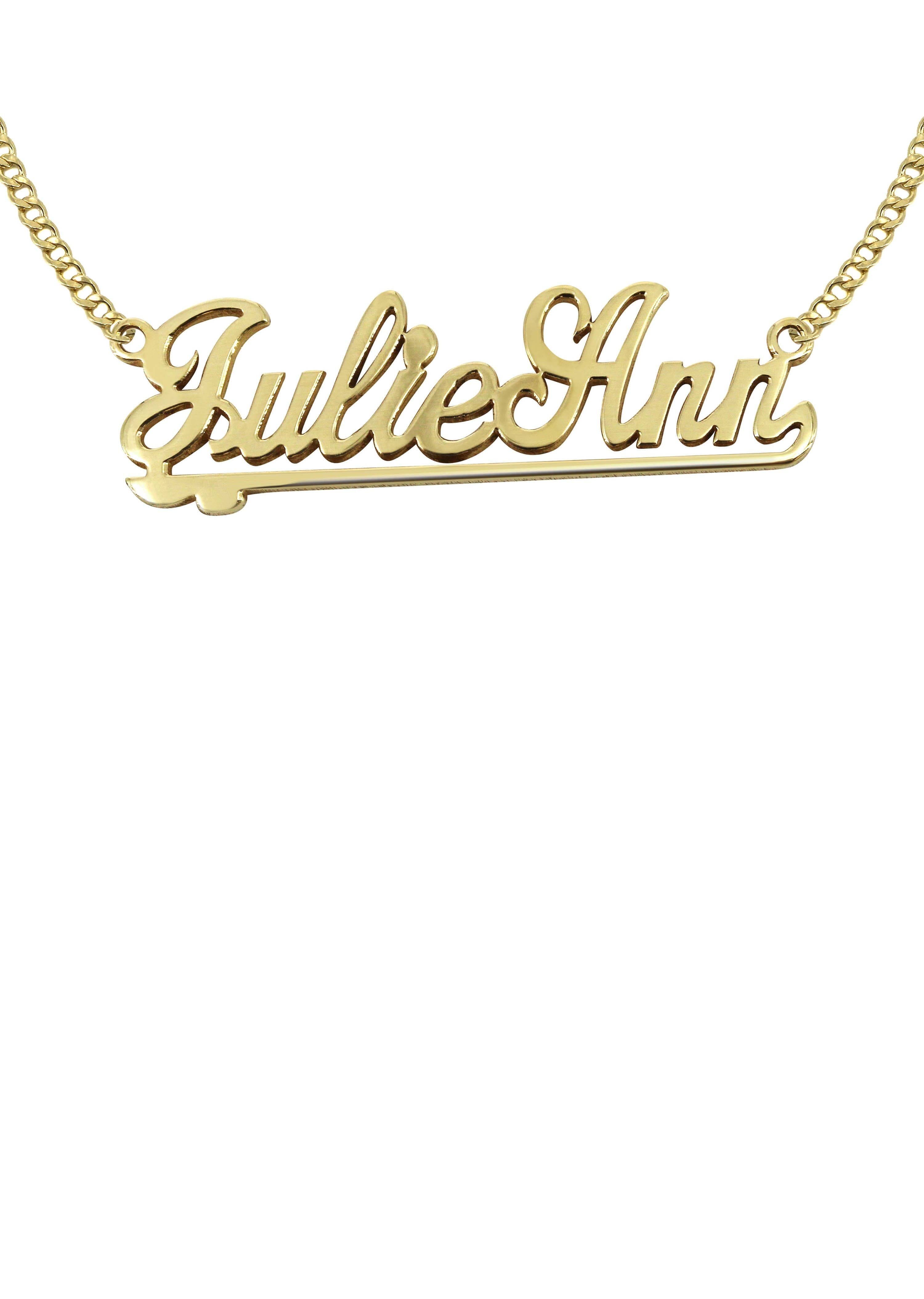 Manufacturer 16 14K Gold Two Name Name Plate Necklace | Style #97