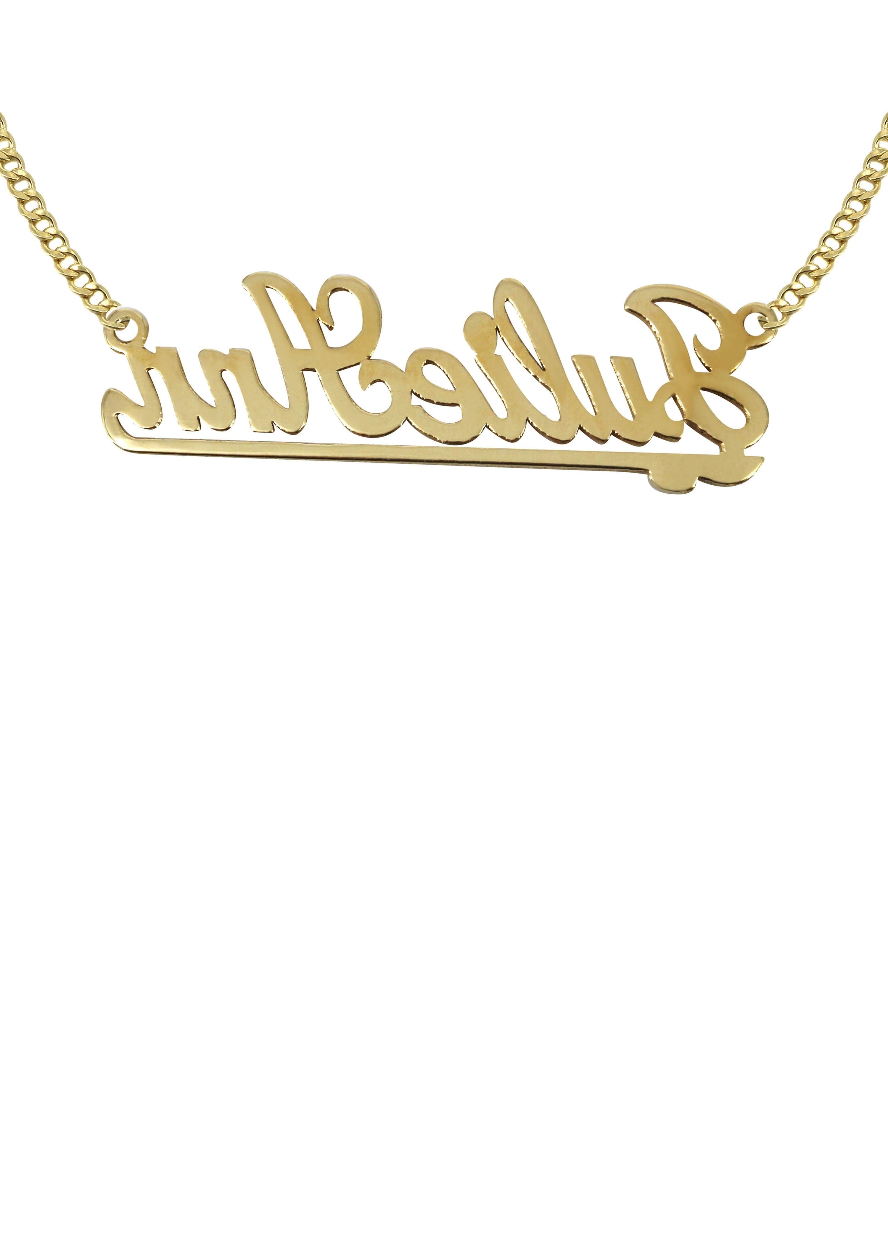 Manufacturer 16 14K Gold Two Name Name Plate Necklace | Style #97