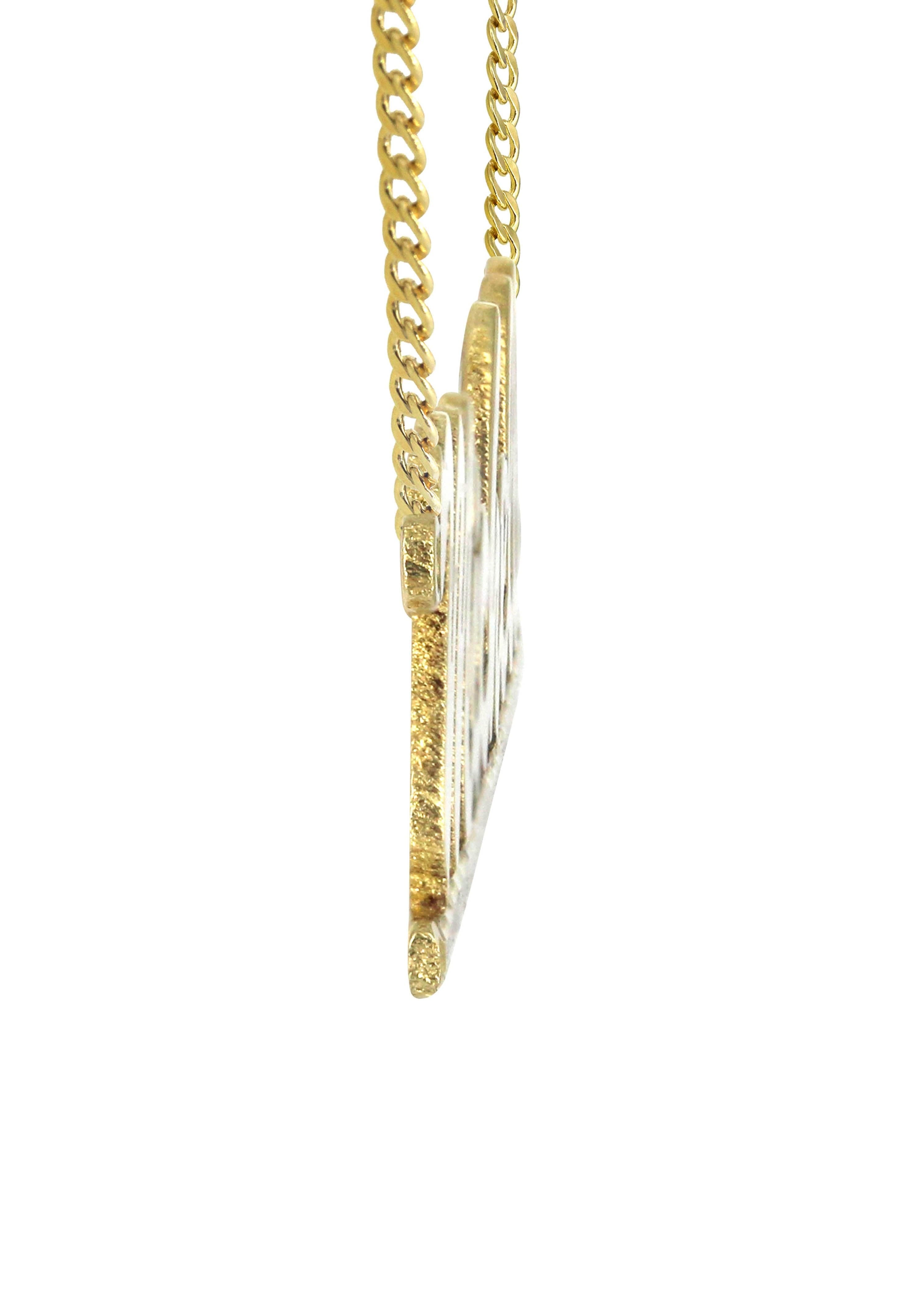 Manufacturer 16 14K Gold Diamond Cut Name Plate Necklace | Style #41