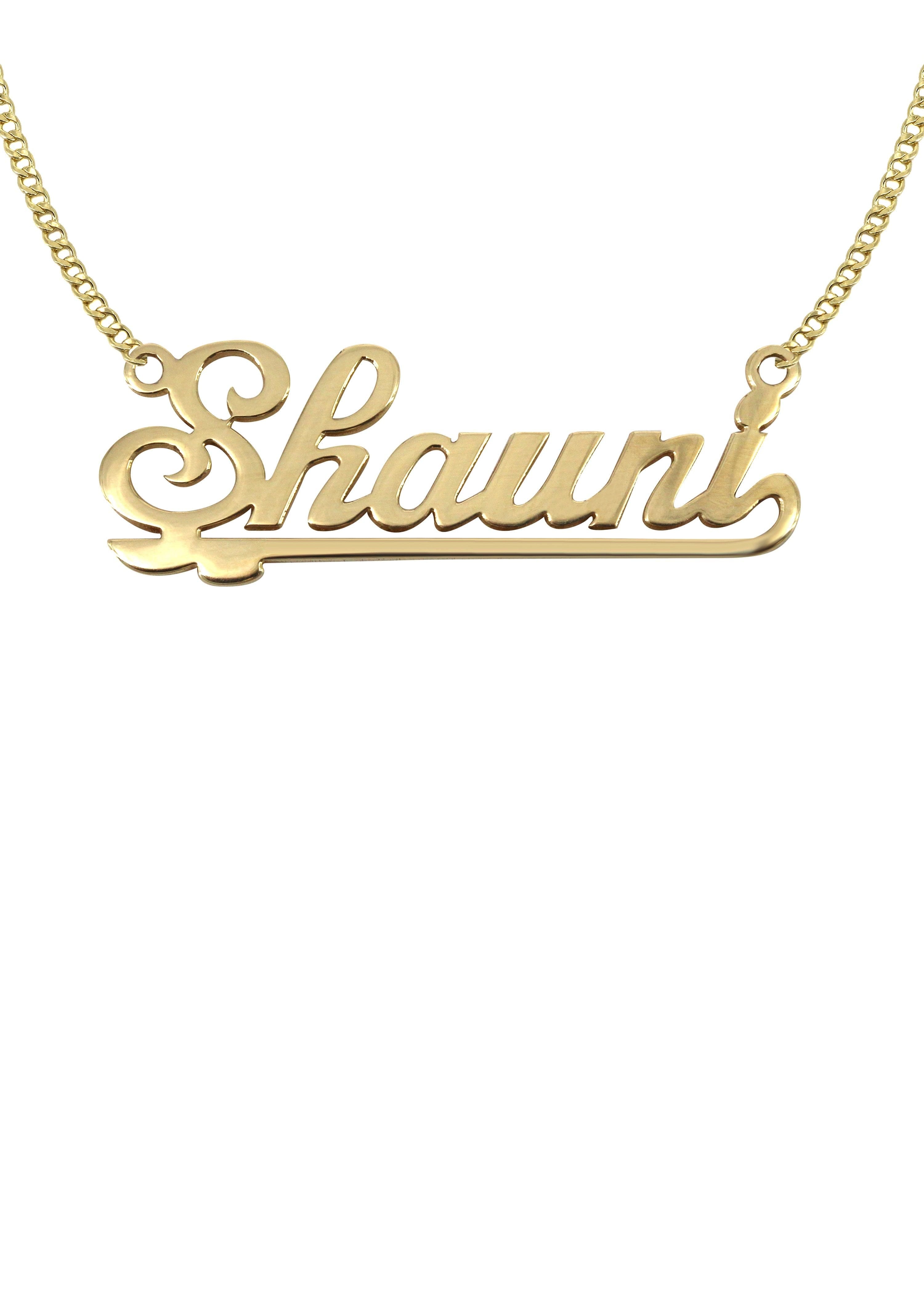 Manufacturer 16 14K Gold Plain Gold Name Plate Necklace | Style #52