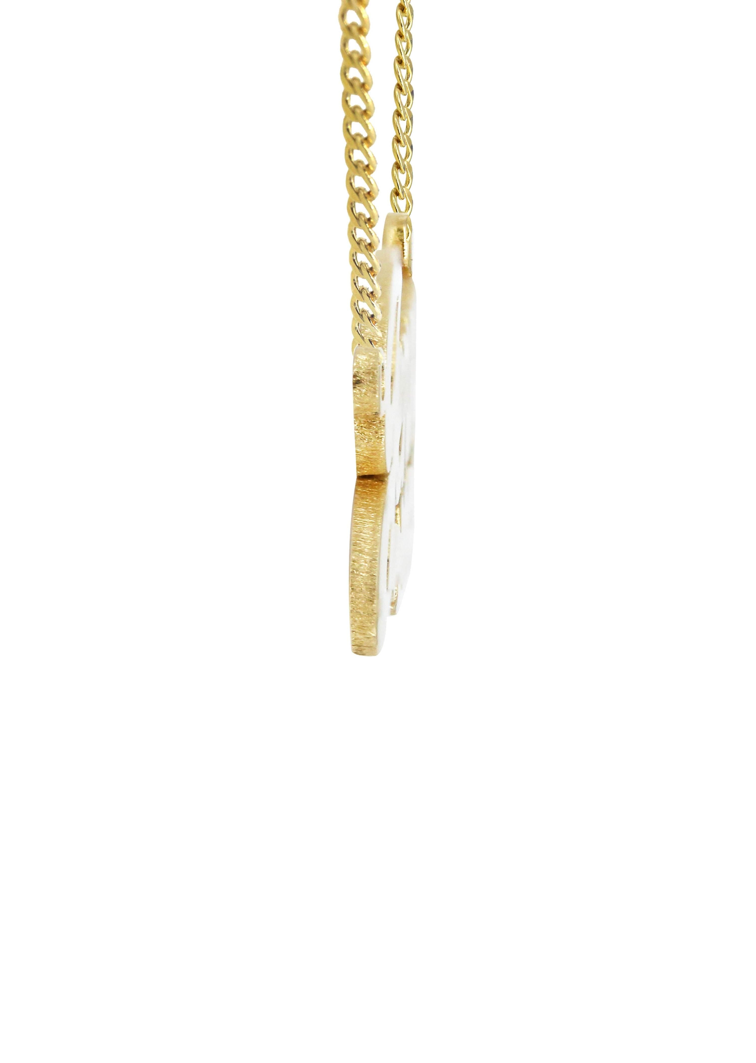 Manufacturer 16 14K Gold Plain Heart Name Plate Necklace | Style #67