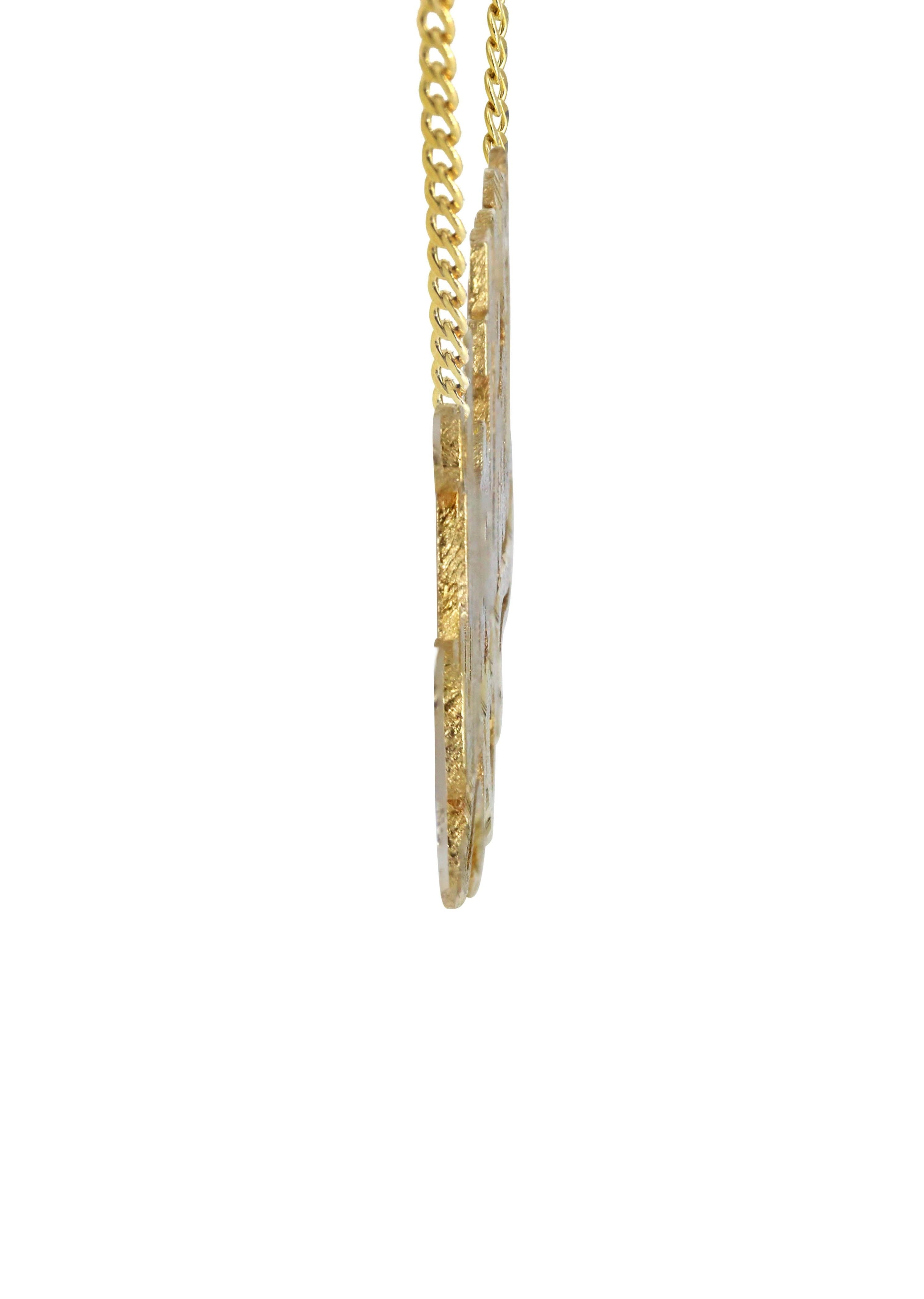 Manufacturer 16 14K Gold Diamond Cut Heart Name Plate Necklace | Style #12