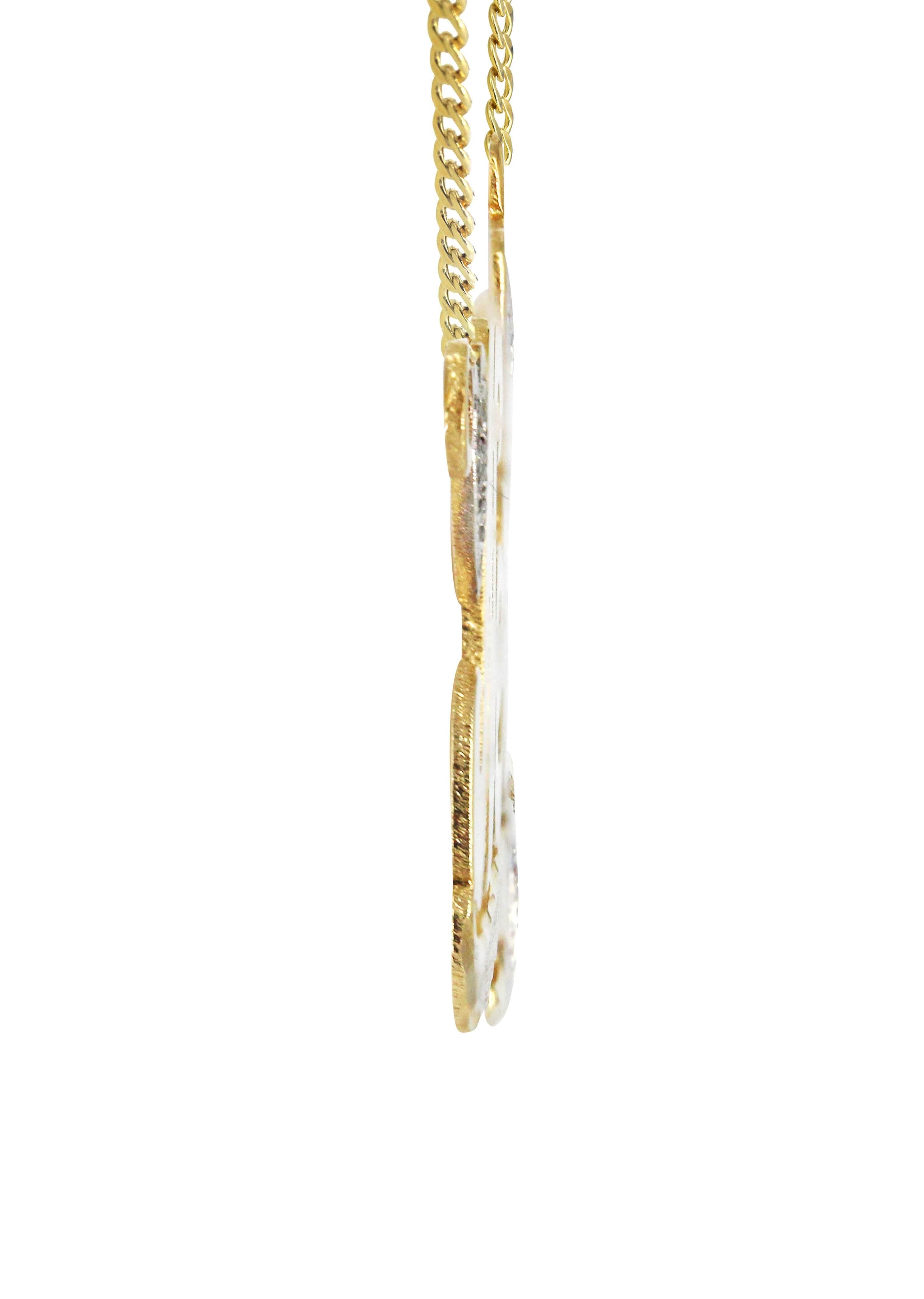 Manufacturer 16 14K Gold Two Tone Hearts Name Plate Necklace | Style #23
