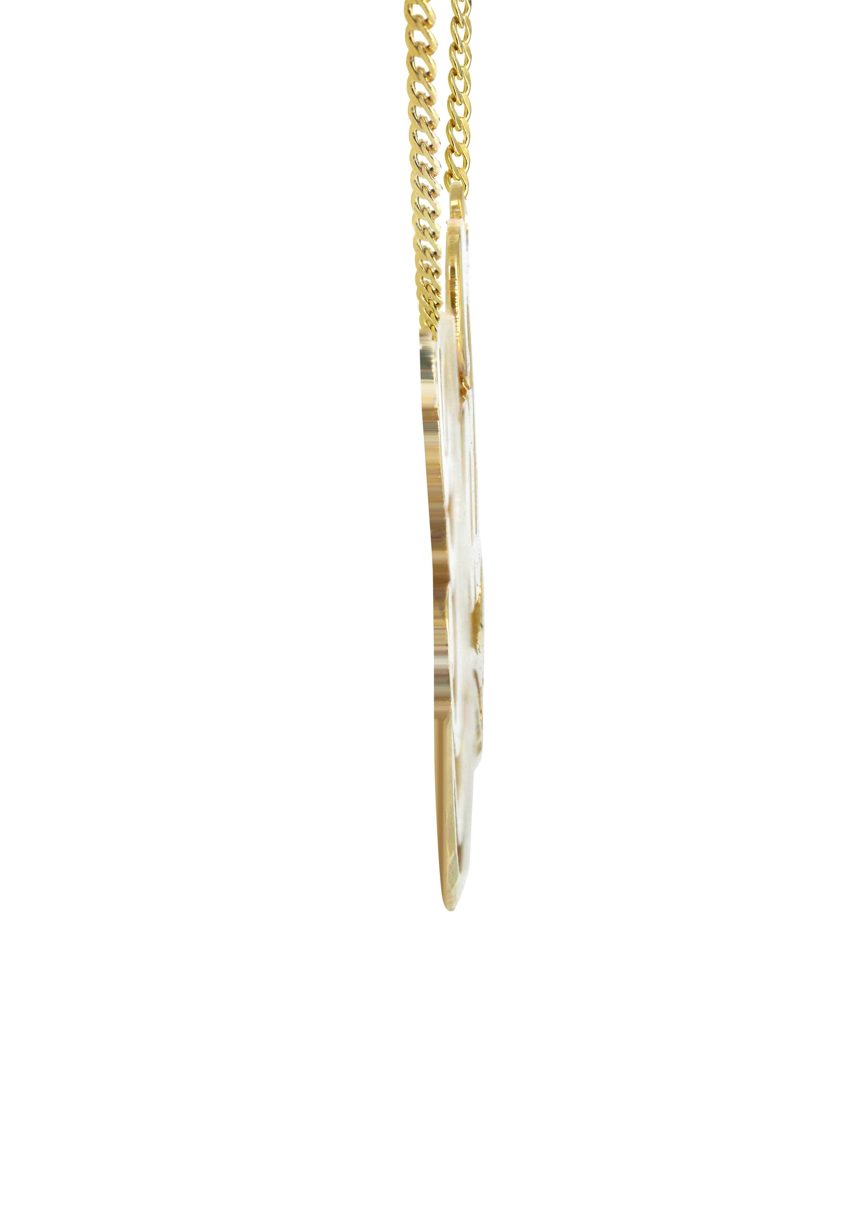 Manufacturer 16 14K Gold Diamond Cut Name Plate Necklace | Style #42