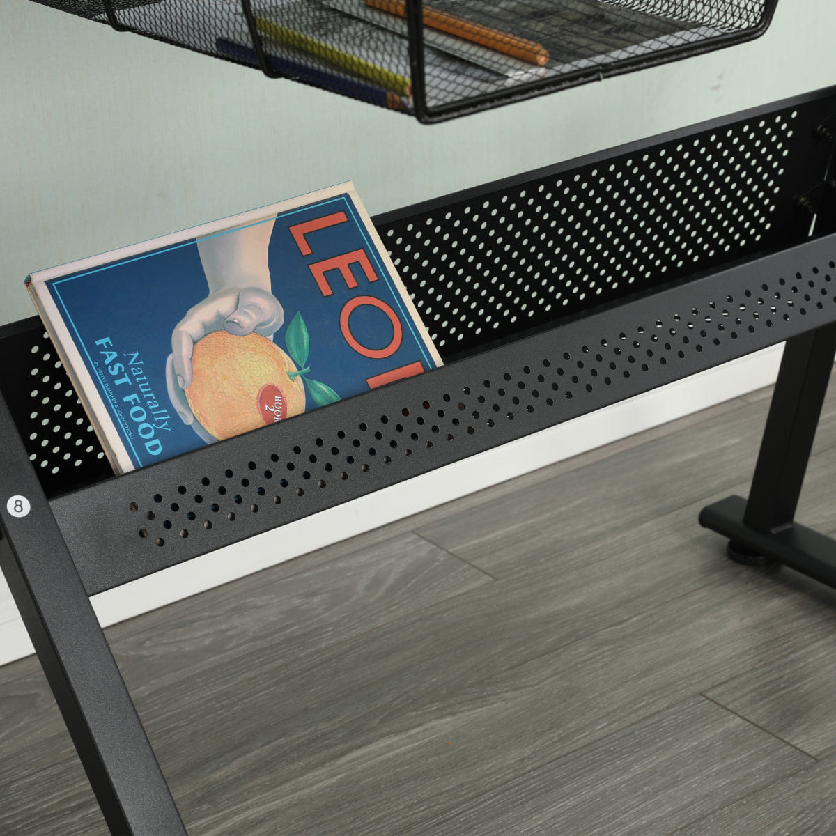 CRAFT Streamdale Adjustable Glass Top Drafting Table and Craft Desk, Black