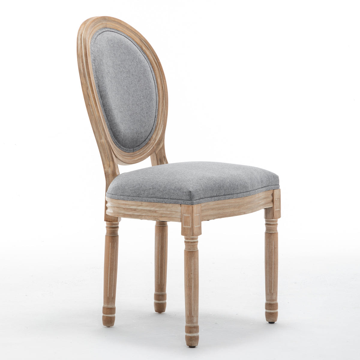 !SOLID Streamdale Farmhouse Solid Wood Dining Chairs, Grey, Set of 2