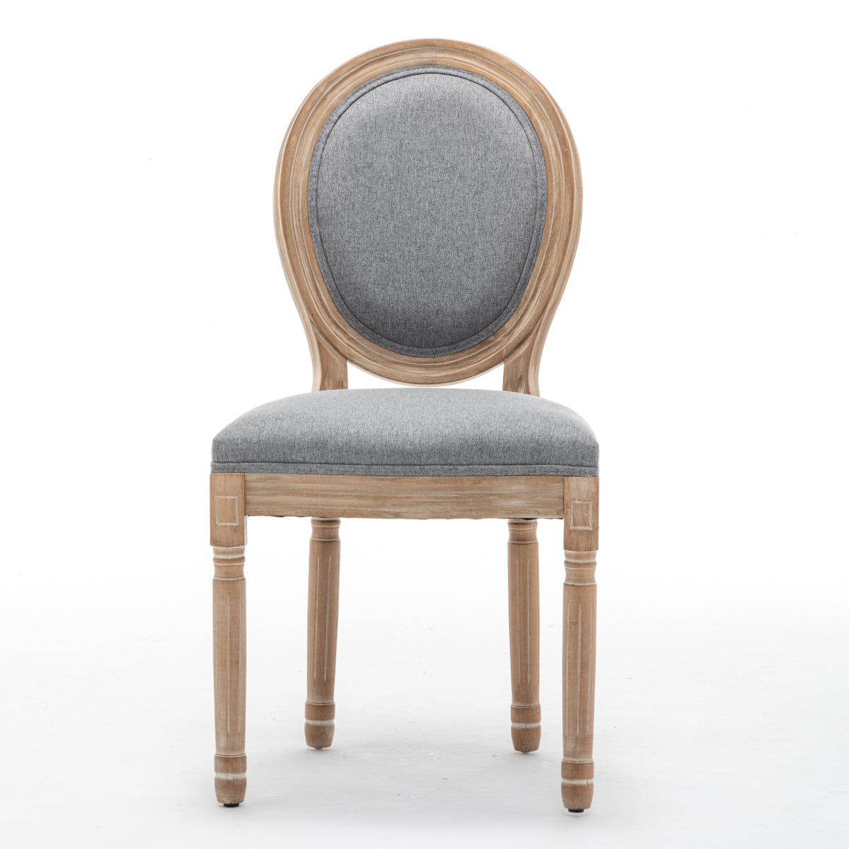 !SOLID Streamdale Farmhouse Solid Wood Dining Chairs, Grey, Set of 2