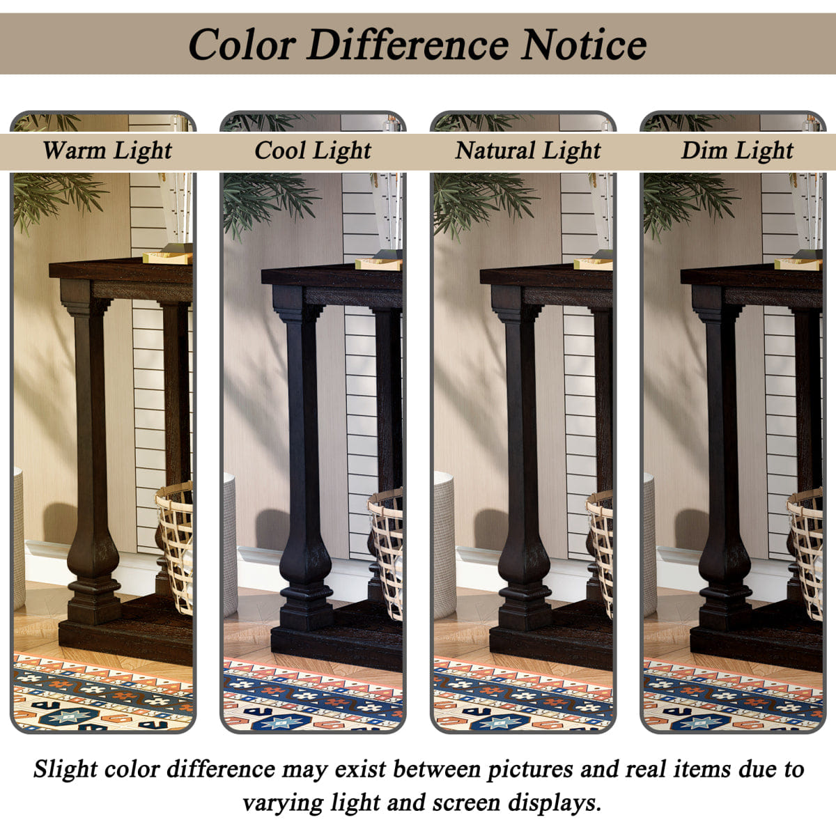 WOOD Streamdale Farmhouse 59" Wood Long Console Table, Espresso