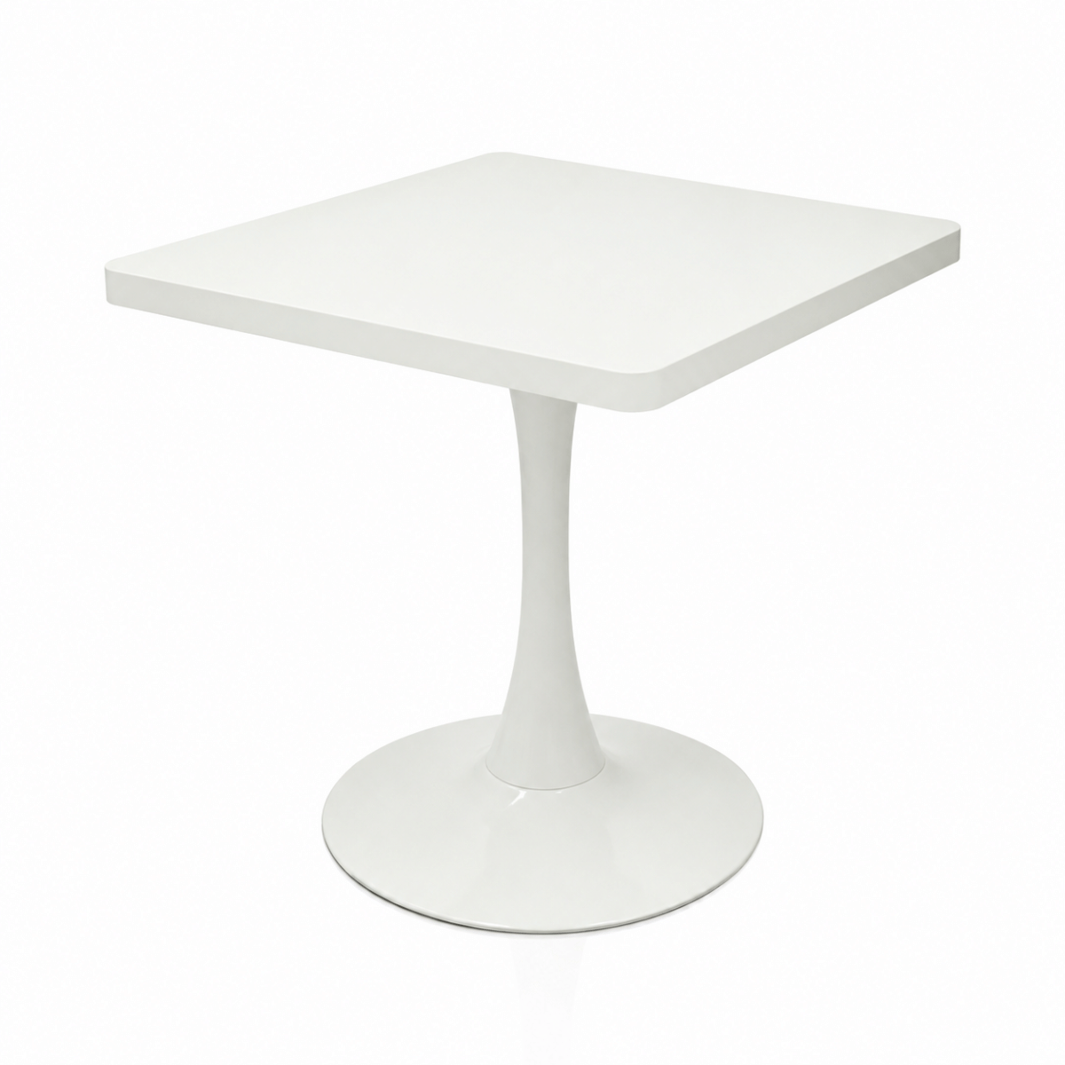 WHITE* Streamdale Square 24" Tulip Dining Table, Mid Century Modern Bistro Table, White