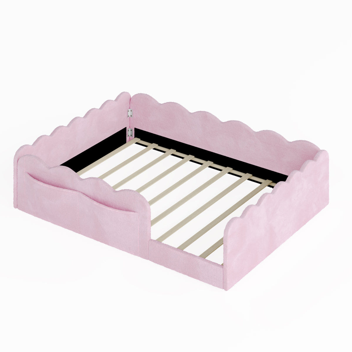 FLOOR Streamdale Full Size Upholstered Floor Bed, Pink