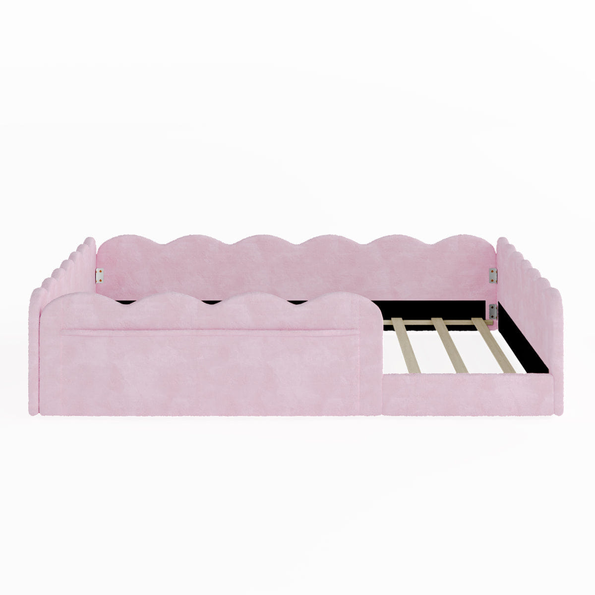 FLOOR Streamdale Full Size Upholstered Floor Bed, Pink