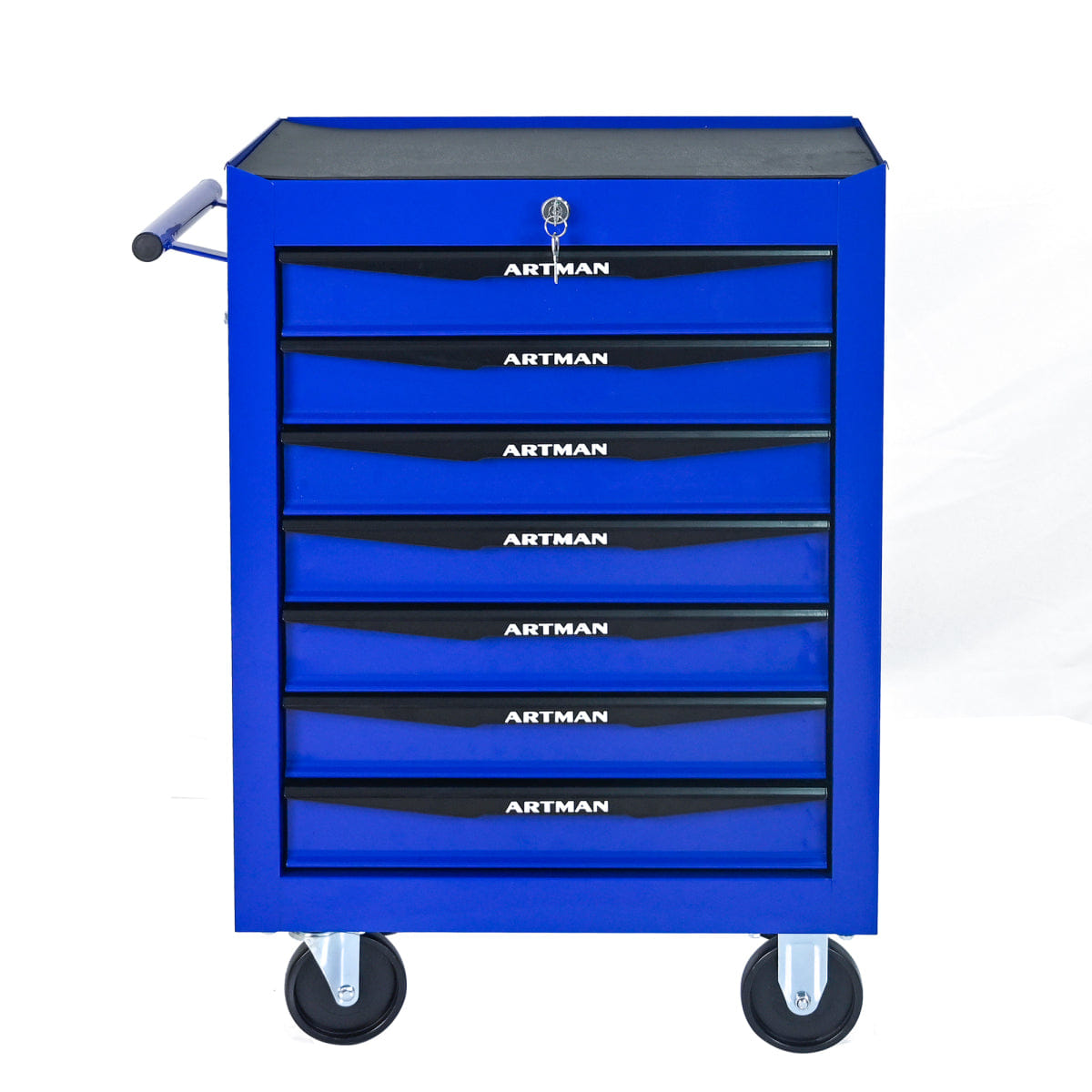 Drawer Streamdale Rolling Metal 7 - Drawer Tool Chest Cabinet with Storage Organizer - Black & Blue