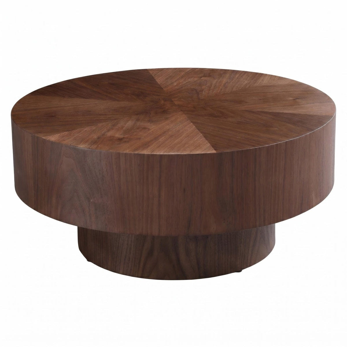 WOOD Streamdale Round Wood 31.49" Coffee Table for Living Room, Walnut