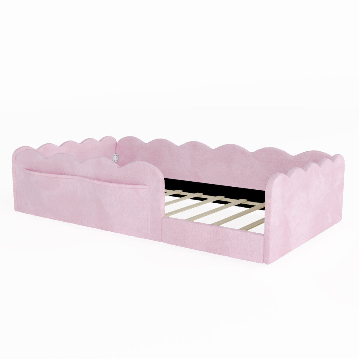 FLOOR Streamdale Twin Size Upholstered Floor Bed, Pink