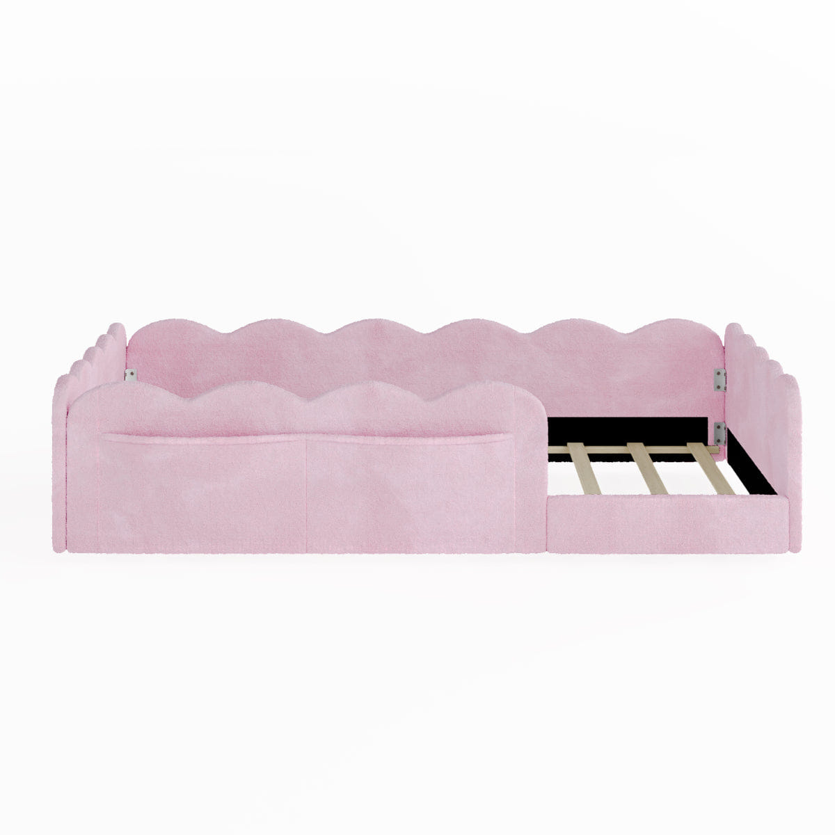 FLOOR Streamdale Twin Size Upholstered Floor Bed, Pink