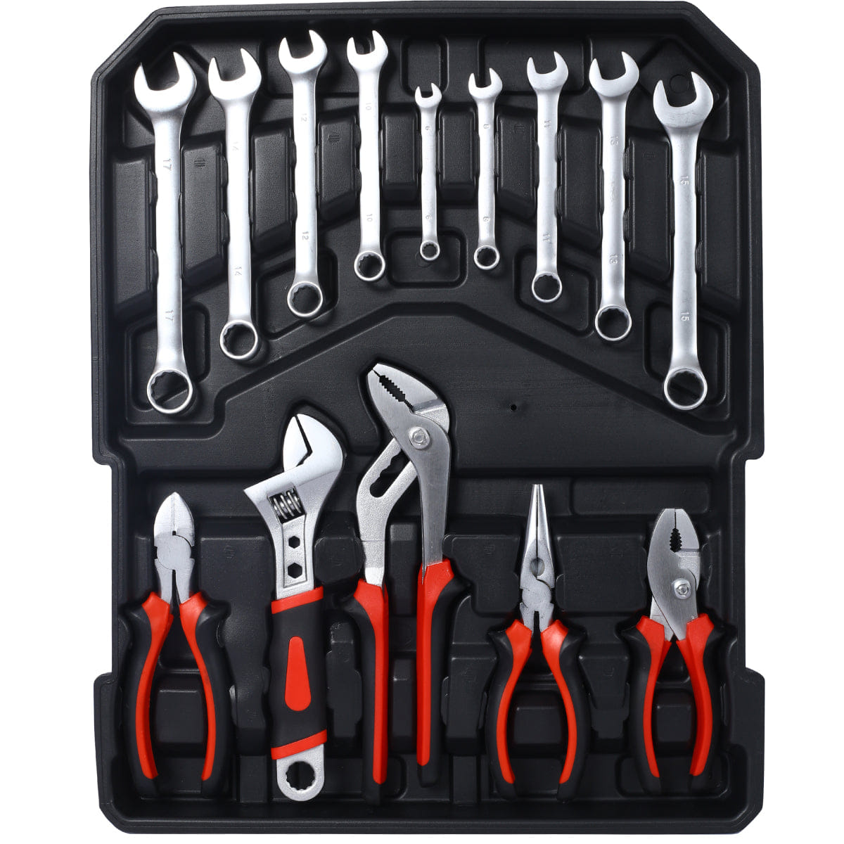 Drawer Streamdale 969 - Piece Home Repair Tool Set with 4 - Drawer Rolling Storage Case - Black