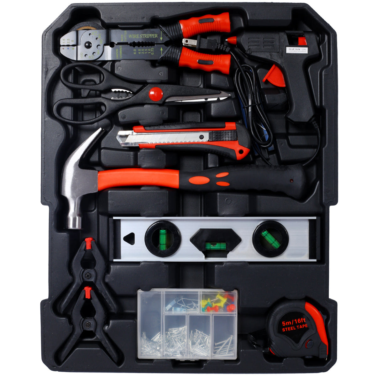 Drawer Streamdale 969 - Piece Home Repair Tool Set with 4 - Drawer Rolling Storage Case - Black