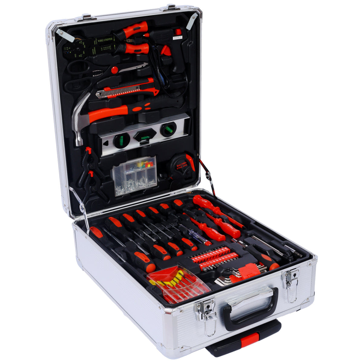 Drawer Streamdale 899pcs Home Repair Tool Set with 4 - Drawer Rolling Storage Case (Silver)