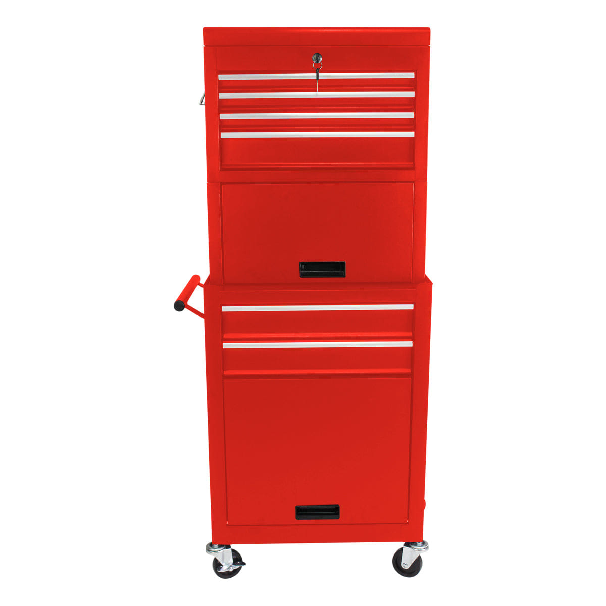Drawer Streamdale 6 - Drawer Rolling Tool Chest and Cabinet Storage Organizer, Red
