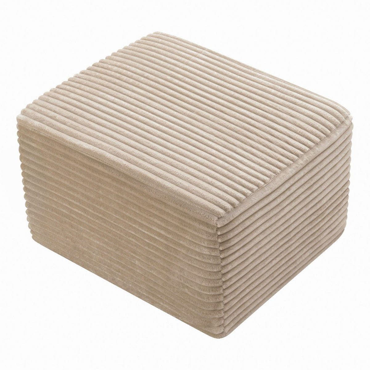 Corduroy Streamdale 37.5" Corduroy Square Upholstered Ottoman Foot Stool