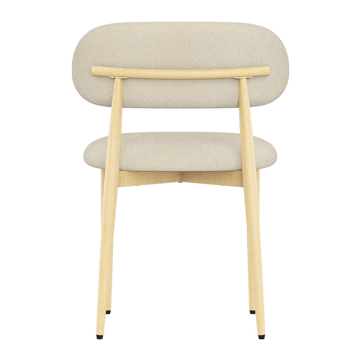 Minimalist Streamdale Dining Chairs Set of 4, Minimalist Modern Lamb Wool Cushioned Chair