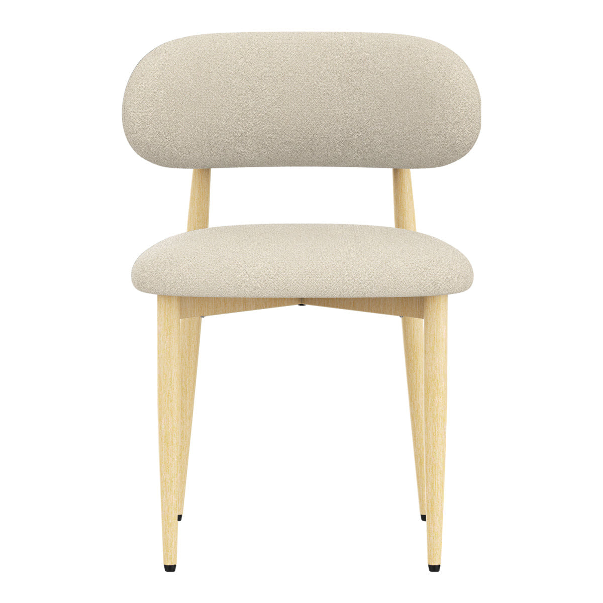 Minimalist Streamdale Dining Chairs Set of 4, Minimalist Modern Lamb Wool Cushioned Chair