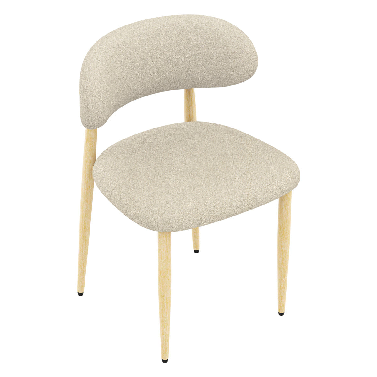Minimalist Streamdale Dining Chairs Set of 4, Minimalist Modern Lamb Wool Cushioned Chair