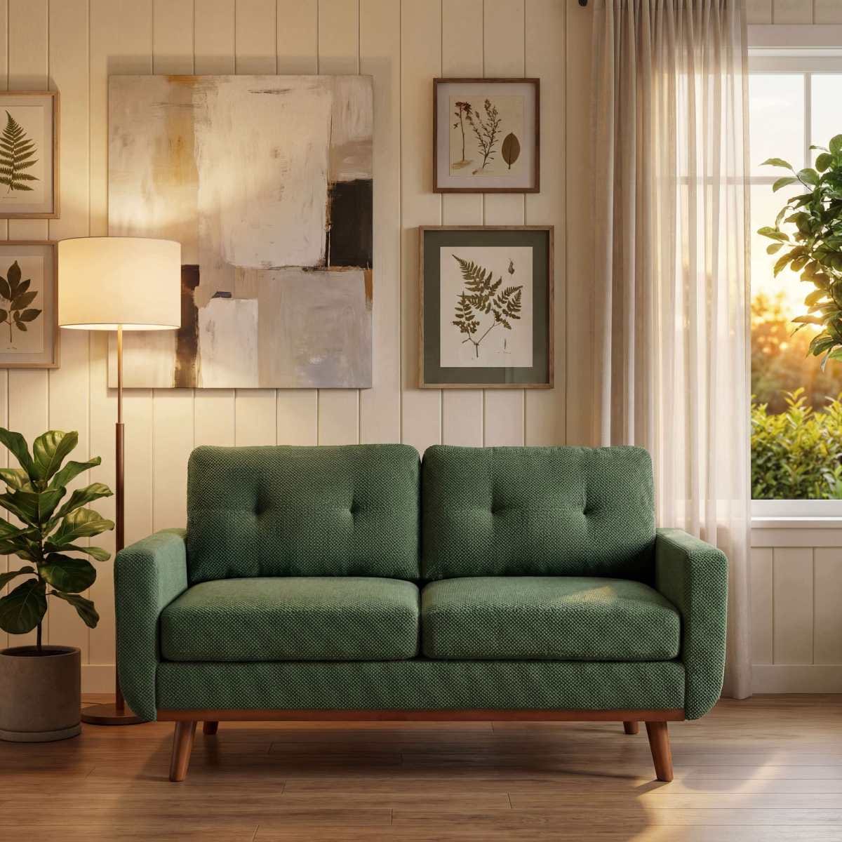Minimalist Streamdale 65" Modern Minimalist 2 - Seater Sofa with Nubby Upholstery & Wood Legs