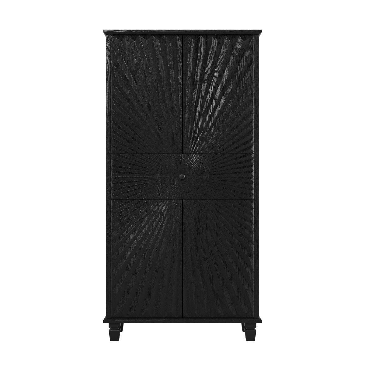 Drawer Streamdale 64.5" 4 - Door Buffet Cabinet with Drawer and 3D Wood Doors, Black