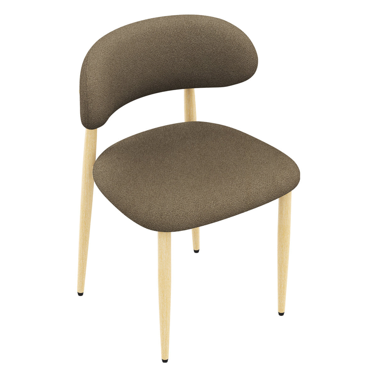 Minimalist Streamdale Minimalist Lamb Wool Dining Chairs, Set of 4