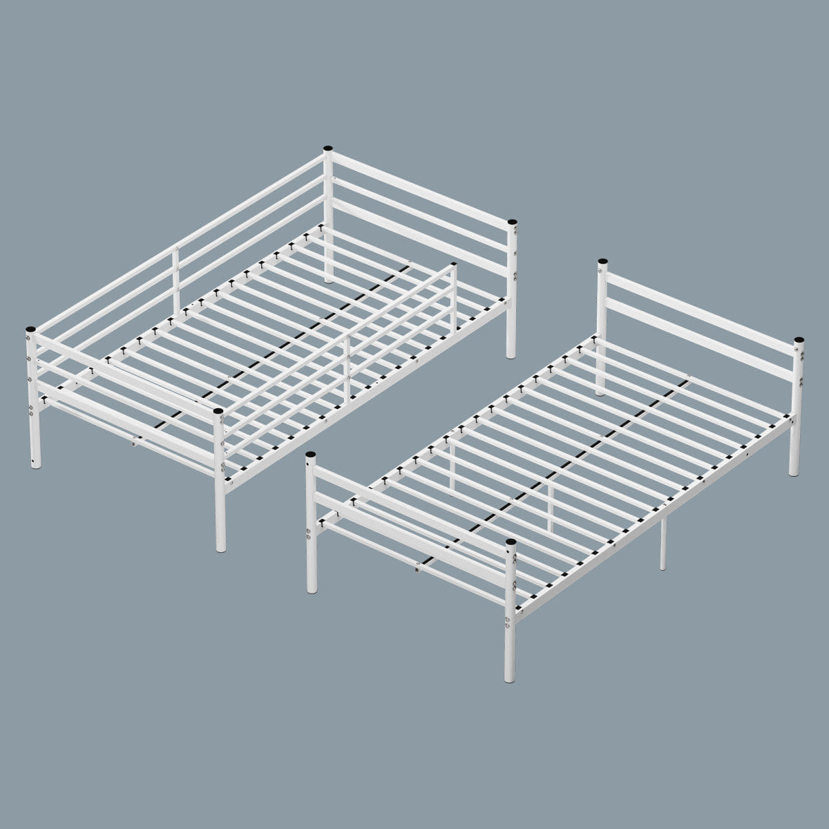 WHITE* Streamdale Sturdy Metal Bunk Bed for Kids and Adults, White - Dorm & Bedroom
