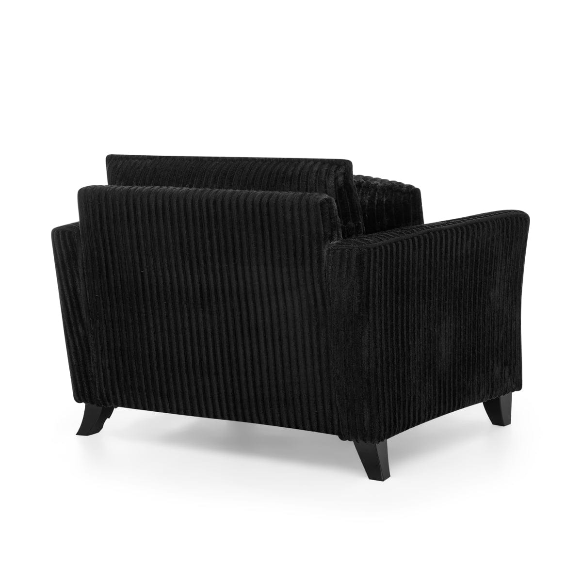 And Streamdale Comfortable Single Lazy Sofa Chair with Backrest and Armrests - Black