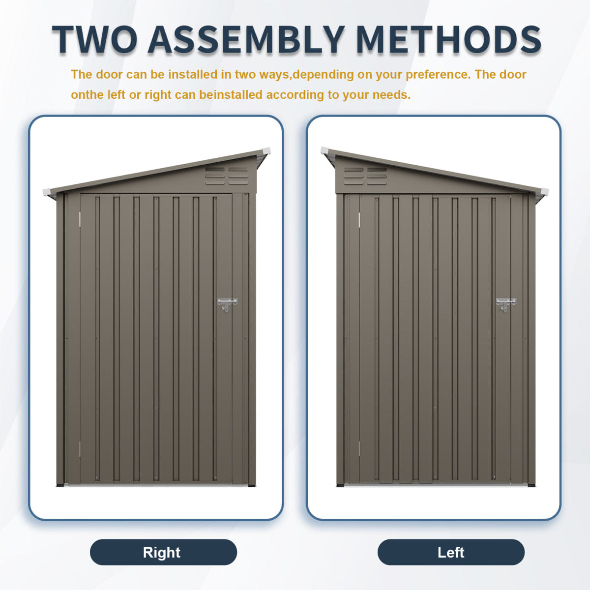 OUTDOOR Streamdale 4x9FT Outdoor Metal Storage Shed with Window, Olive Grey