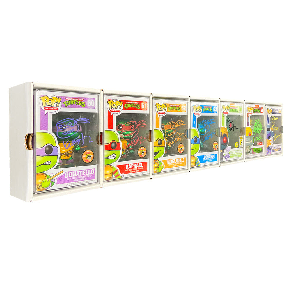 MK Kubbies KUBBIE SLIM WHITE (1x7) - In Box Display Case for Funko Pops, Wall Mountable & Stackable Pop Shelf (Cardboard)