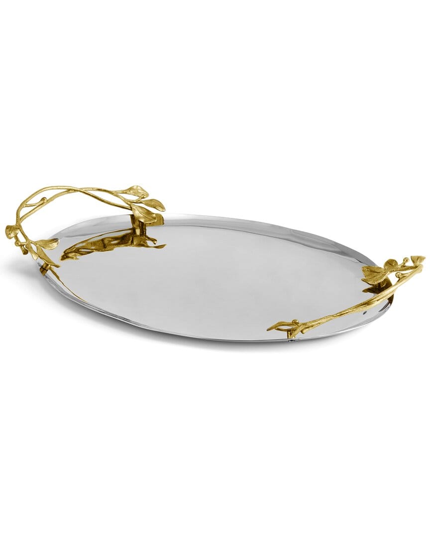 LAUREL Michael Aram Laurel Gold Oval Tray