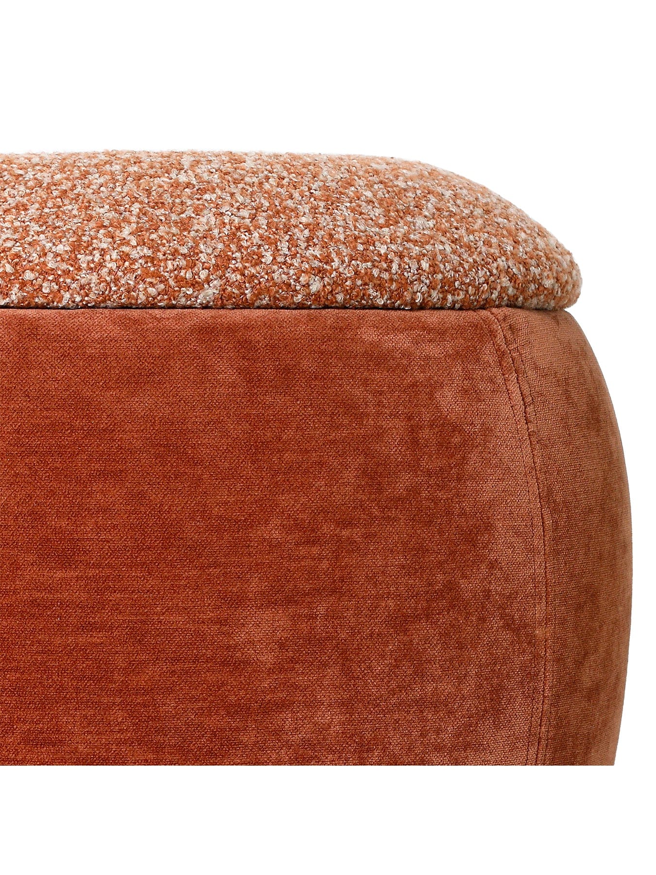 Libra Interiors Clemance Storage Stool Terracotta