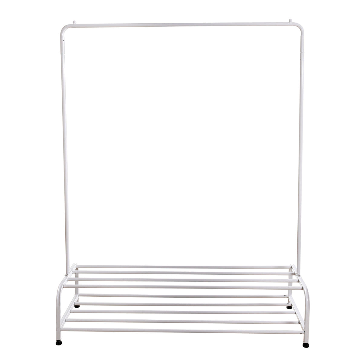 WHITE* Streamdale Heavy Duty Metal Garment Rack with Shelf, White, 47.2