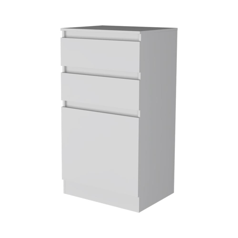 Drawer 23" White Two Drawer Standard Chest