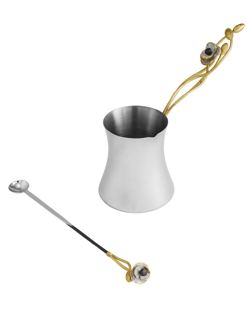 SPOON Michael Aram Anemone Large Coffee Pot & Spoon