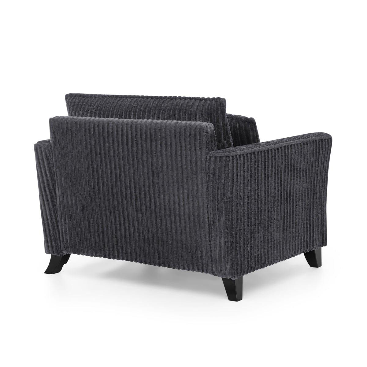 And Streamdale Grey Lazy Single Sofa Chair with Backrest and Armrests
